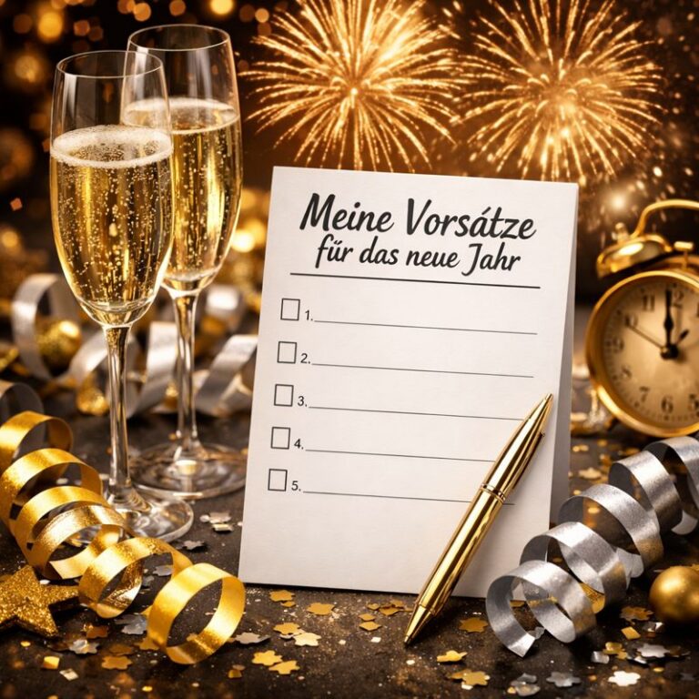 vorsaetze fuer das neue jahr - liste silvesterstimmung