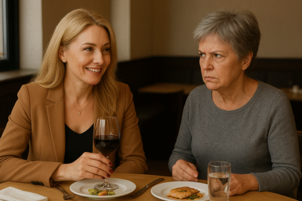 Unzufriedene Menschen - 2 Frauen im Restaurant